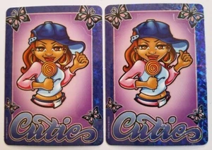 CUTIE Lot of 2 Prismatic 2-in-1 Picture Frame Combo Stickers Vend Mach Decals - Picture 1 of 4