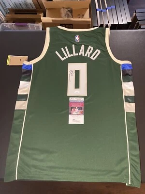 Damian Lillard Signed Autographed Milwaukee Bucks #0 Jersey NBA Hot Rare JSA COA - Image 1 of 4