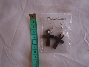 Fashion Jewelry PAIR OF CRUCIFIX EAR RINGS EARRINGS - NEW - Picture 1 of 1