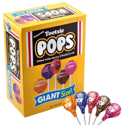 Piruletas surtidas Tootsie Pops - 72 unidades 3,5 lb - sin gluten sin maní Foto 1 de 4
