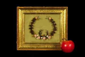 Antique Crown Or Diadem, Mourning Souvenir Circa 1900 / Hair Frame - Picture 1 of 7