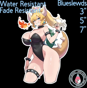 Super Mario Bowsette 3" / 5" / 7" Lewd Anime Laptop Bottle Sticker - Picture 1 of 1