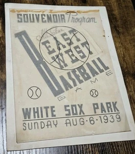 1939 Negro League East West All Star Baseball Program Design Proof White Sox - Picture 1 of 9
