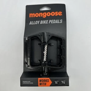 Pedales de bicicleta de aleación Mongoose bicicletas de montaña para adultos con adaptadores de 1/2" y 9/16" - Imagen 1 de 5
