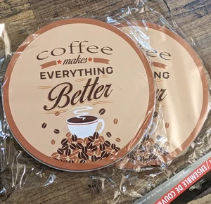 Set Of 4 Electric Stove Top Burner Covers COFFEE Brown 2(8”) 2(10) Big - Picture 1 of 6