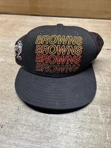 New Earn Snapback Trucker Mesh Cleveland Browns Hat Adjustable - Picture 1 of 5
