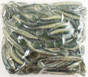 ZOOM SWIMMIN' SUPER FLUKE 100 PACK BULK 5" 116-353 BLUEGILL FLASH DN1459 - Picture 1 of 2