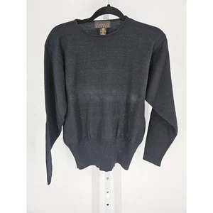 Suéter Vintage Classiques Mujer Talla L 100% Lana Merino Negro Sólido - Imagen 1 de 3