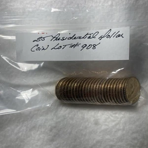 Lot 25 verschiedene Presidential Gold Tone Dollar (1 $) Münzen Nachlass Sammlung - Bild 1 von 3