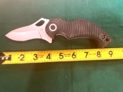 Mantis Kunitza 文件夹,黑色涂层 154 厘米 不锈钢刀片 — 第 1/4 张图片