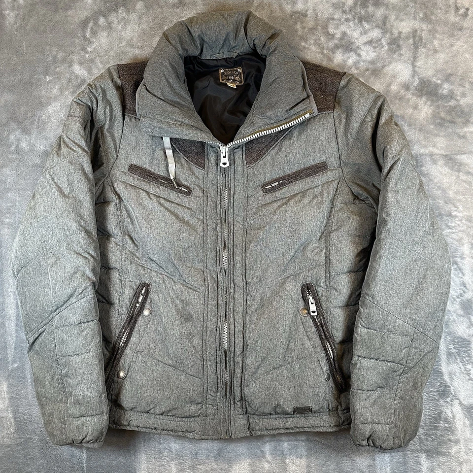 Diesel Welger Jacket Mens L Gray Techno Puffer Winter Warm Outdoor - Image 1 of 4