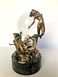 Bronzo artistico: Passioni del futuro, con sfera di cristallo di rocca di Julie Bell. - Foto 1 di 14