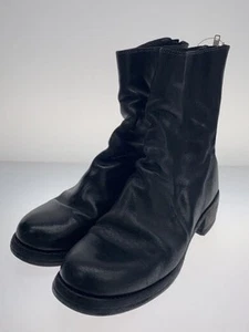 GUIDI Boots Back Zip Boots Vibram Sole Leather Black Size 42 - Picture 1 of 5