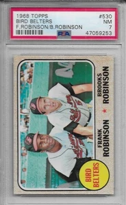 1968 Topps Baseball Frank Robinson/Brooks Robinson #530 PSA 7 casi nuevo Orioles - Imagen 1 de 2