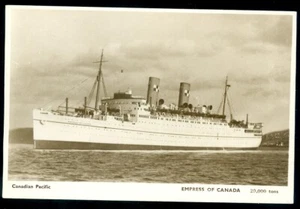 REAL PHOTO POSTCARD - CAN. PACIFIC EMPRESS OF CANADA - Picture 1 of 1