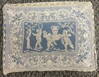 Antique Italian Figural Filet Lace Boudoir Sham “Satyrs”