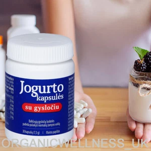 JOGHURT WEGERICH Samenschale Pulver + Lacto PROBIOTIKA VERDAUUNGSUNTERSTÜTZUNG 30 Kapseln. - Bild 1 von 1