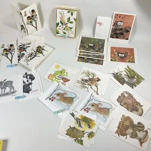VTG HALLMARK , Mats Stage, Karen Knuth, J Sharkey Thomas Assorted Notes Card Lot - Picture 1 of 20