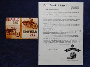 Royal Enfield 350 Deluxe Foto + Anschreiben mit Preisen und Daten - Bild 1 von 4