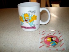 Vintage 1990 The Simpsons Homer All-American Dad One of the Bunch & Butoon Bart