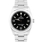 Unpolished Papers Rolex Explorer I Black Swiss Only Steel 14270 36mm Watch B+p