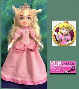 OOAK Princess Peach Doll Mario Bros. Handmade Collector Repaint Custom Art Bratz - Picture 1 of 7