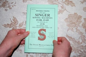 GRANDE STAMPA manuale di istruzioni deluxe per macchine da cucire Singer 15-88 & 15-89 - Foto 1 di 13