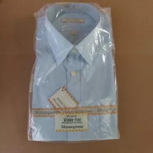 Vintage Munsingwear Long Sleeve Button Down Blue 16 1/2 -34/35 Regular Fit - Picture 1 of 11