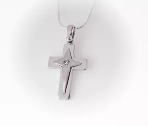 Damen Kreuz Anhänger Silber 925 Kreuz Zirkonia echt Sterlingsilber sp268 - Bild 1 von 1
