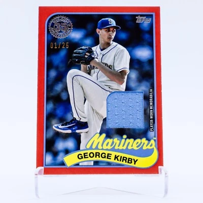 2024 Topps Series 2 89 Topps George Kirby Relic Red /25 #89R2-GK - Image 1 of 2