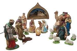 Nativity Set Fontanini Heirloom Large 8in Tall 21 Pieces with Creche, Beautiful - Picture 1 of 24