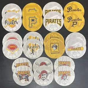 Lotto di 22 sottobicchieri rotondi in cartone Pittsburgh Pirates Baseball 4’’’ idea regalo - Foto 1 di 1