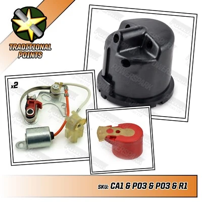 Anglia 105E Lucas 25D 2x Points and Condenser with Distributor Cap and Rotor Arm - Image 1 of 4