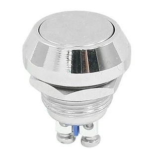 1pcs New 12mm 1/2" Anti-Vandal Momentary Metal Push button Switch Flat Top - Bild 1 von 1
