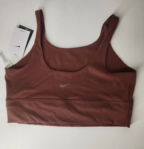 New Nike Women Size Large Brown Sport Training Bra Dri-Fit - Picture 1 of 3