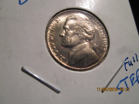 1942-D Jefferson Nickel Mint State  Full Steps +++++ Cover