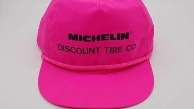 Gorra vintage Michelin Discount Tire Co/rosa caliente Snapback de Speedway Way Foto 1 de 4