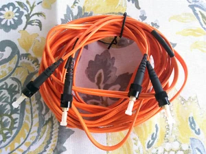 Cavo patch fibra ottica jumper duplex ST-ST 62,5/125 multimodale 5 metri - Foto 1 di 1