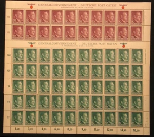 Generalgouvernement , 3. Reich im WW2, 15 Bogen Adolf Hitler full sheets ** - Bild 1 von 9