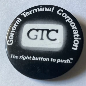 Vintage General Terminal Corporation GTC rechter Knopf Werbung Promo Pin Knopf - Bild 1 von 6