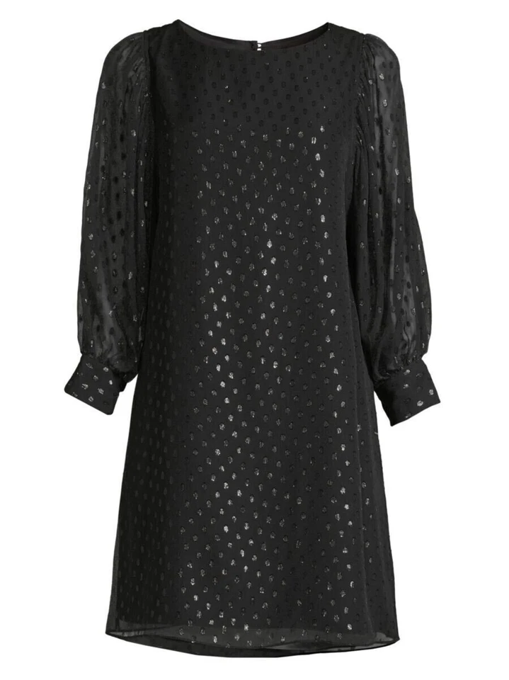 Lilly Pulitzer Maisel Silk Dress in Onyx Moroccan Metallic Clip Size 8