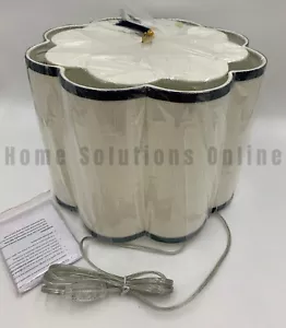 Pottery Barn Teen Tassel Linen Drum Shade Adjustable Pendant Navy 15" diam #W129 - Picture 1 of 6