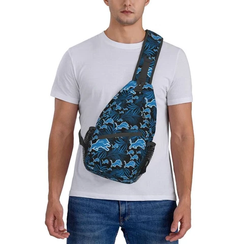 Detroit Lions Fans Cross Chest Bag Diagonally Travel Full Print Backpack Cover