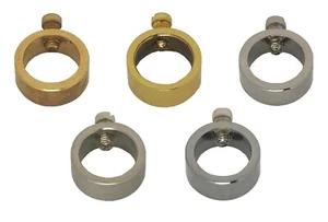 Stellring Messing für Leuchtenrohr Ø 10 mm seitlich M3 roh/ veredelt Feststeller - Bild 1 von 8