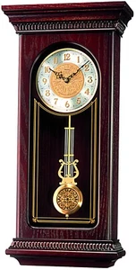 Reloj de Pared Seiko Madera Oscura Westminster Timbre Péndulo Batería QXH008B - Imagen 1 de 1