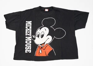 Vintage 90s Disney Designs Mickey Mouse Wraparound AOP T-Shirt Size 4XL Black - Picture 1 of 17