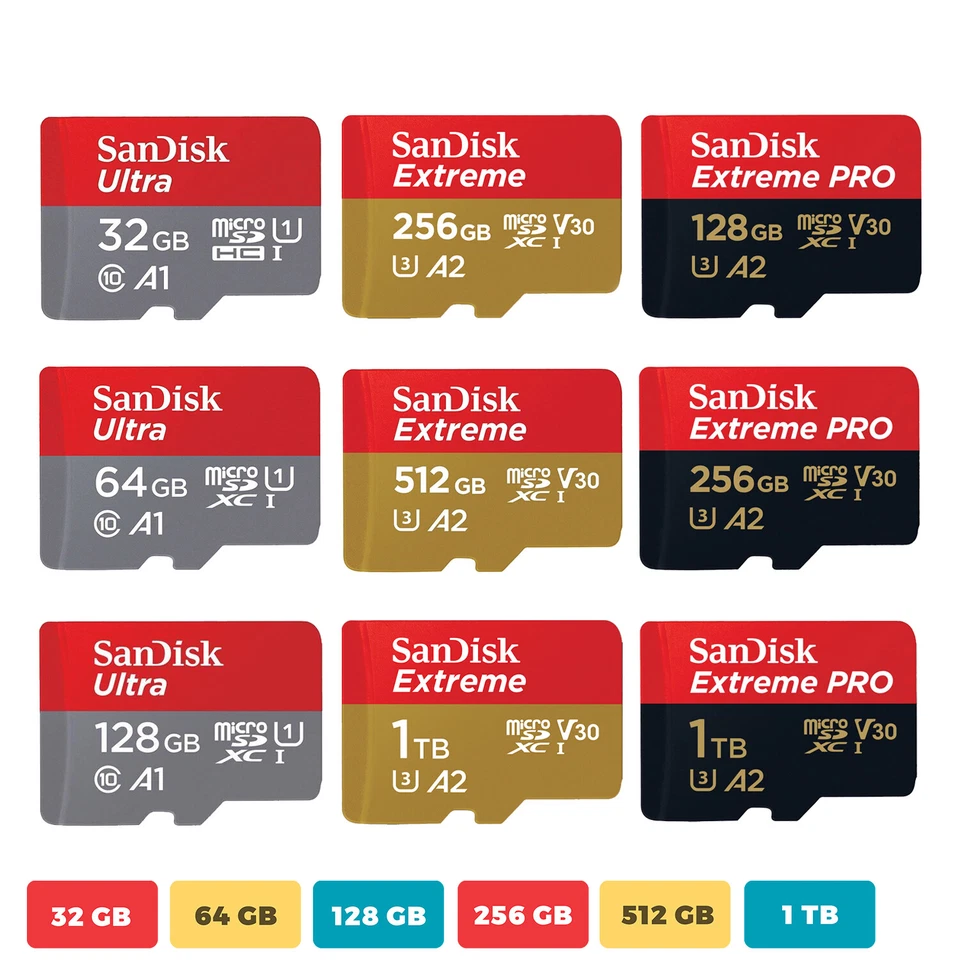 Sandisk Micro SD Card Ultra Memory Cards 32GB 64GB 128GB 512GB 1TB Wholesale lot - Image 1 of 1