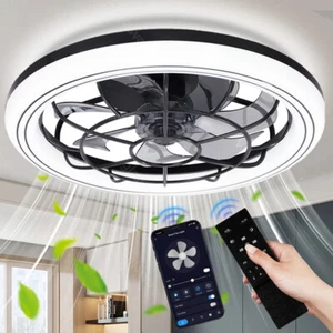 Plafoniera LED con ventilatore luce ventilatore da soffitto soggiorno camera da letto lampada - Foto 1 di 9
