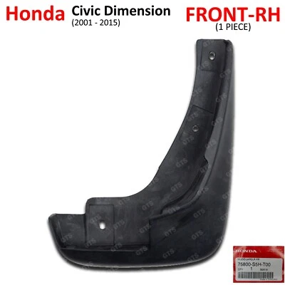 Fits Honda Civic Dimension Sedan 2001 05 Right Front Mud Splash Guard Foto 1 de 4