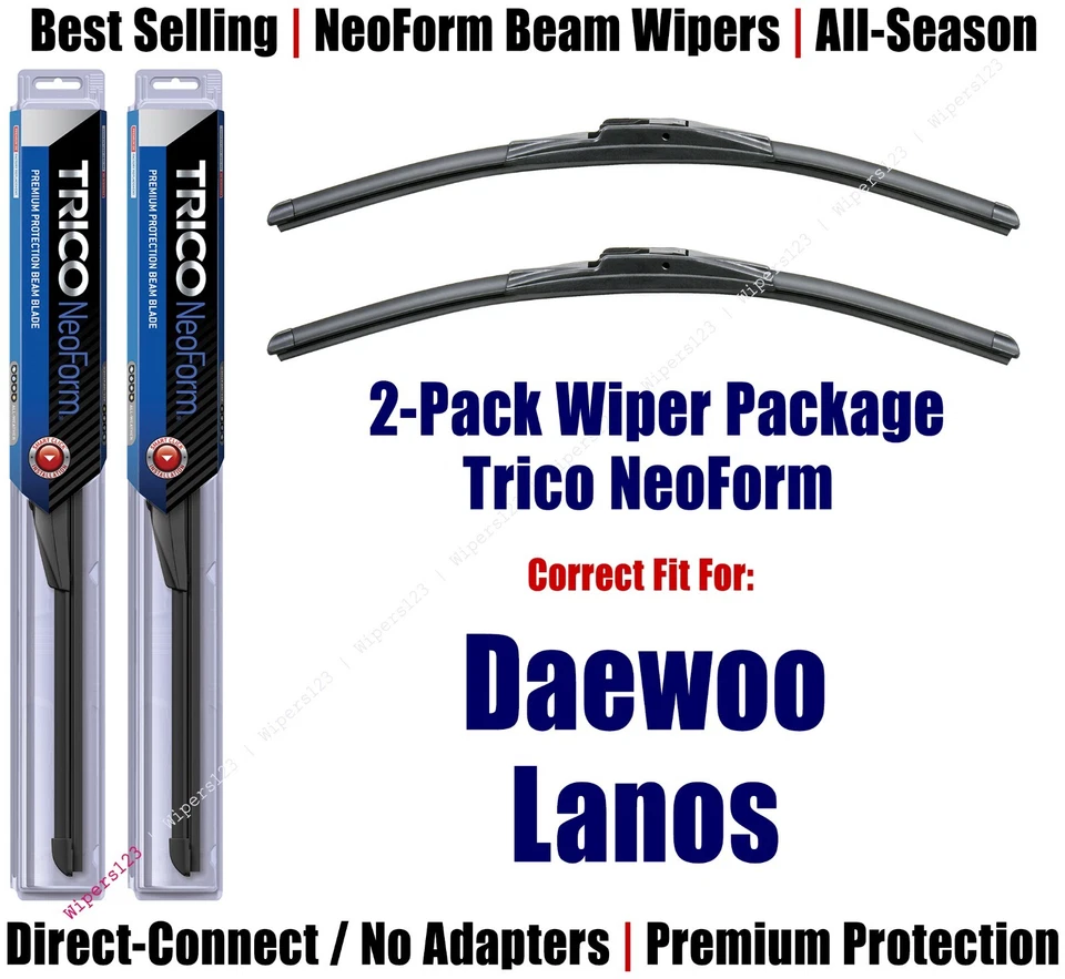 2pk Super-Premium NeoForm Wipers fit 1999-2002 Daewoo Lanos - 16190x2 - Image 1 of 1